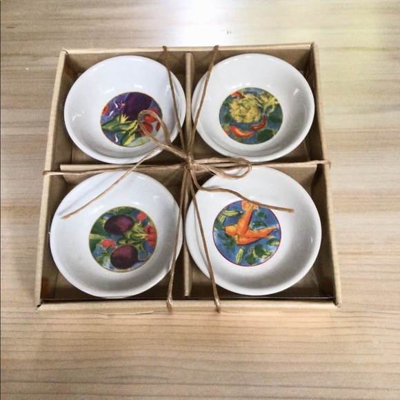 Nantucket Home Dining Nib Olive Oil Dipping Dishes Bowls Set Of 4